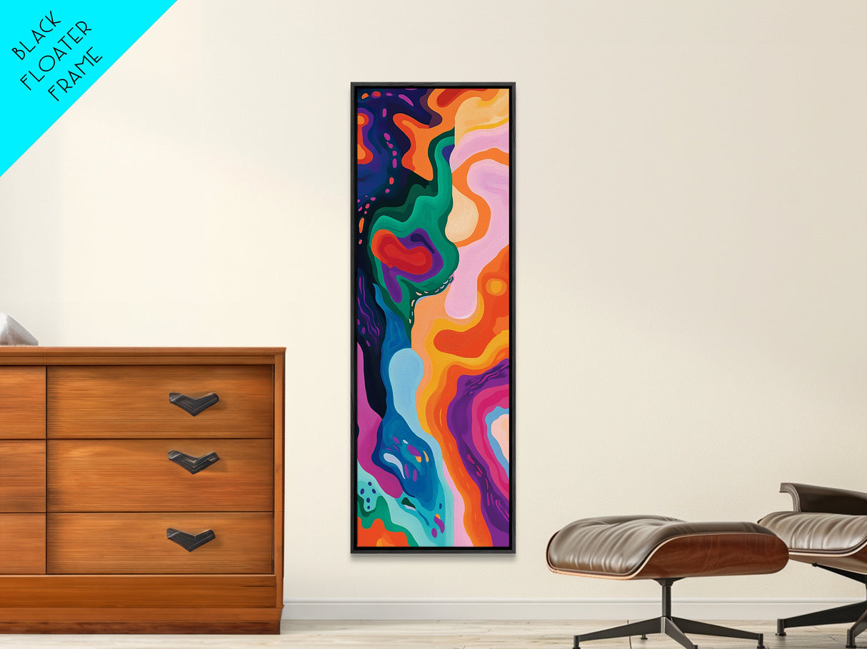 Abstract Swirls, pink orange wall art, geometric wall art, bold colorful art, modern minimalist art, blotter art, Canvas Print