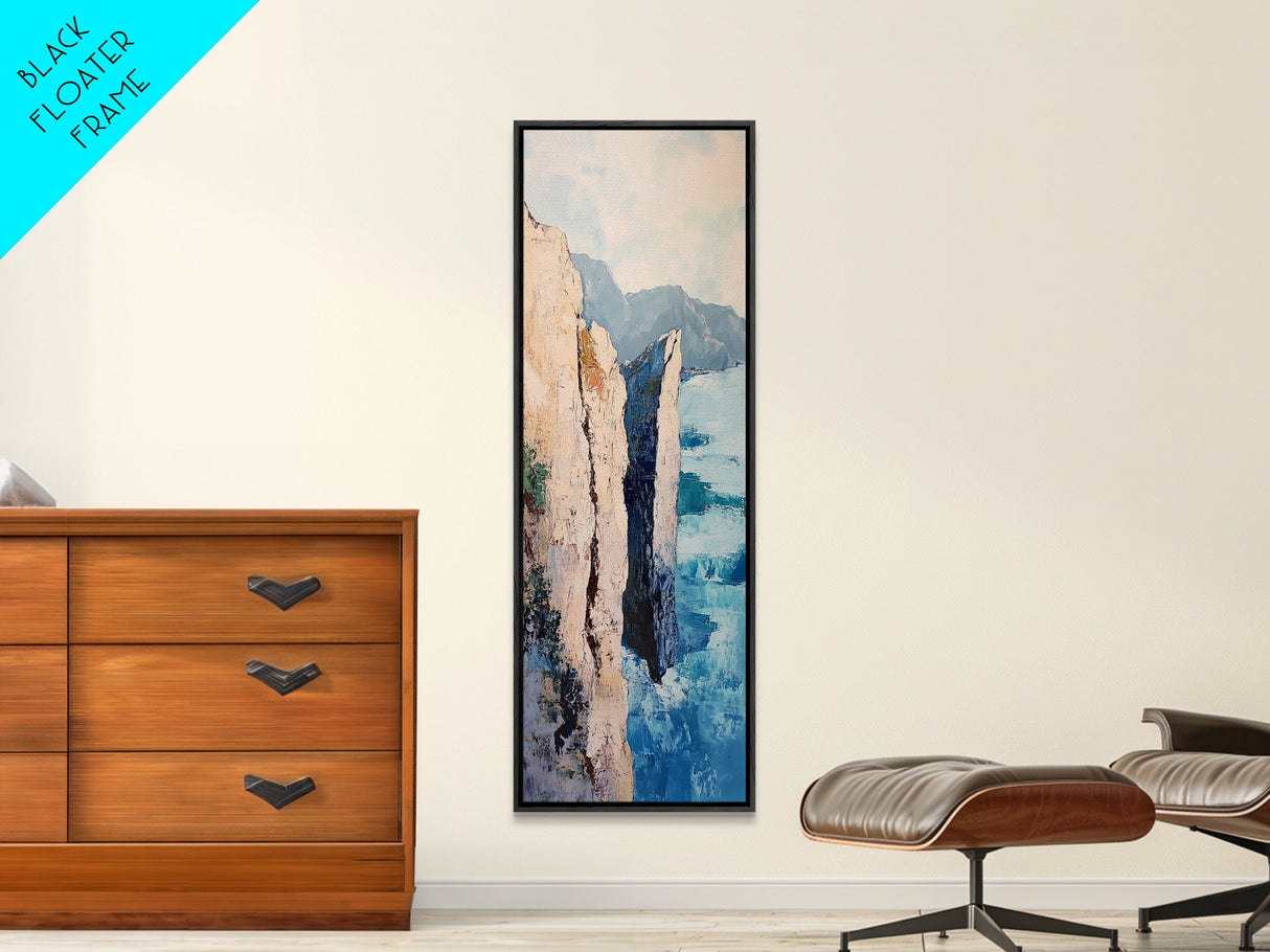 Ireland Painting, Coastal Landscape Art, Seascape Painting, Framed Canvas Print, Nautical Wall Art, Blue and Green Wall Art