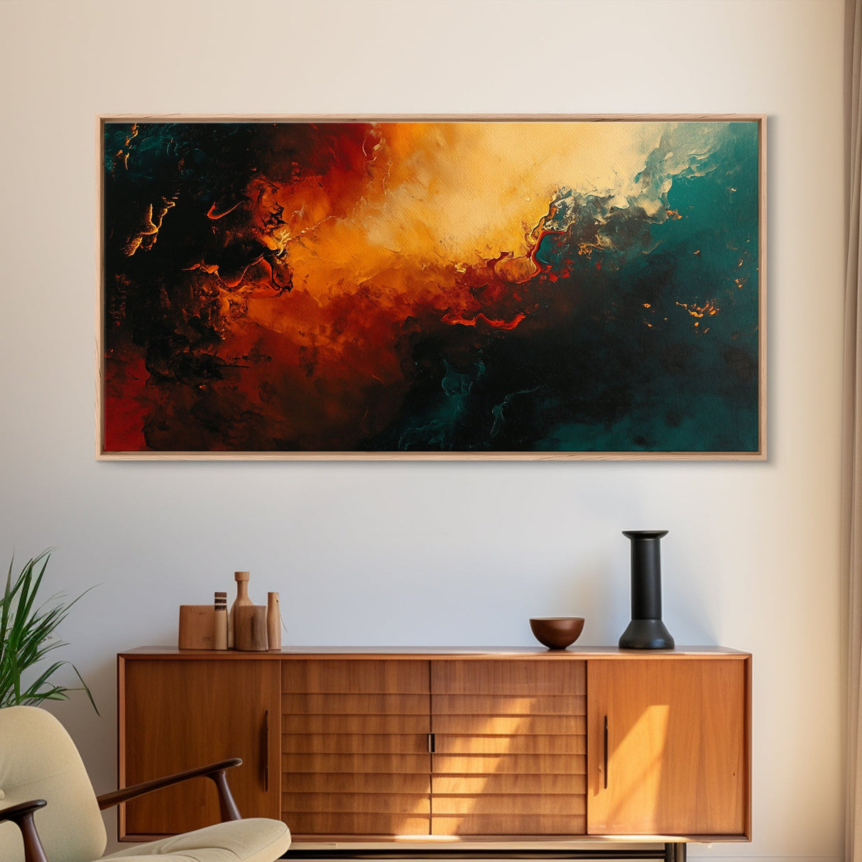 Moody Abstract Art, Dark Romance Painting, Ozymandias Art, Framed Canvas Print, Rustic Decor, Textured Canvas, Bold Art Statement