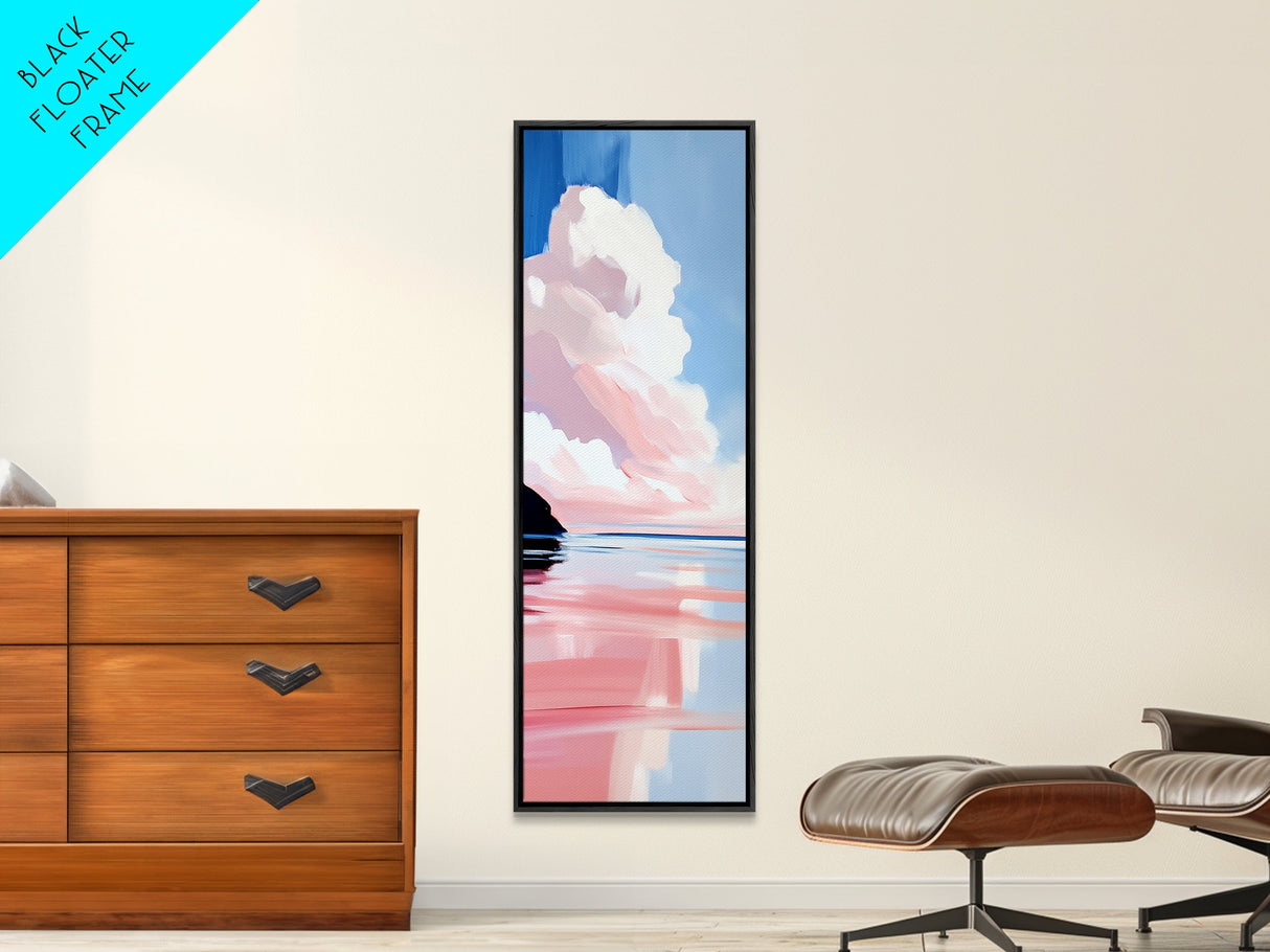 Sunset Reflection, Pastel Clouds, Serene Landscape, Canvas Print, Tranquil Art, Modern Home Decor, Office Wall Art, Beach House Style