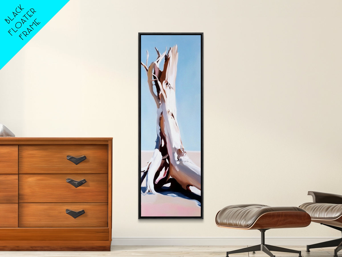 Driftwood, Beach Decor, Coastal Wall Art, Framed Canvas Print, Minimalist Art, Living Room Wall Art, Ocean Theme, Modern Art