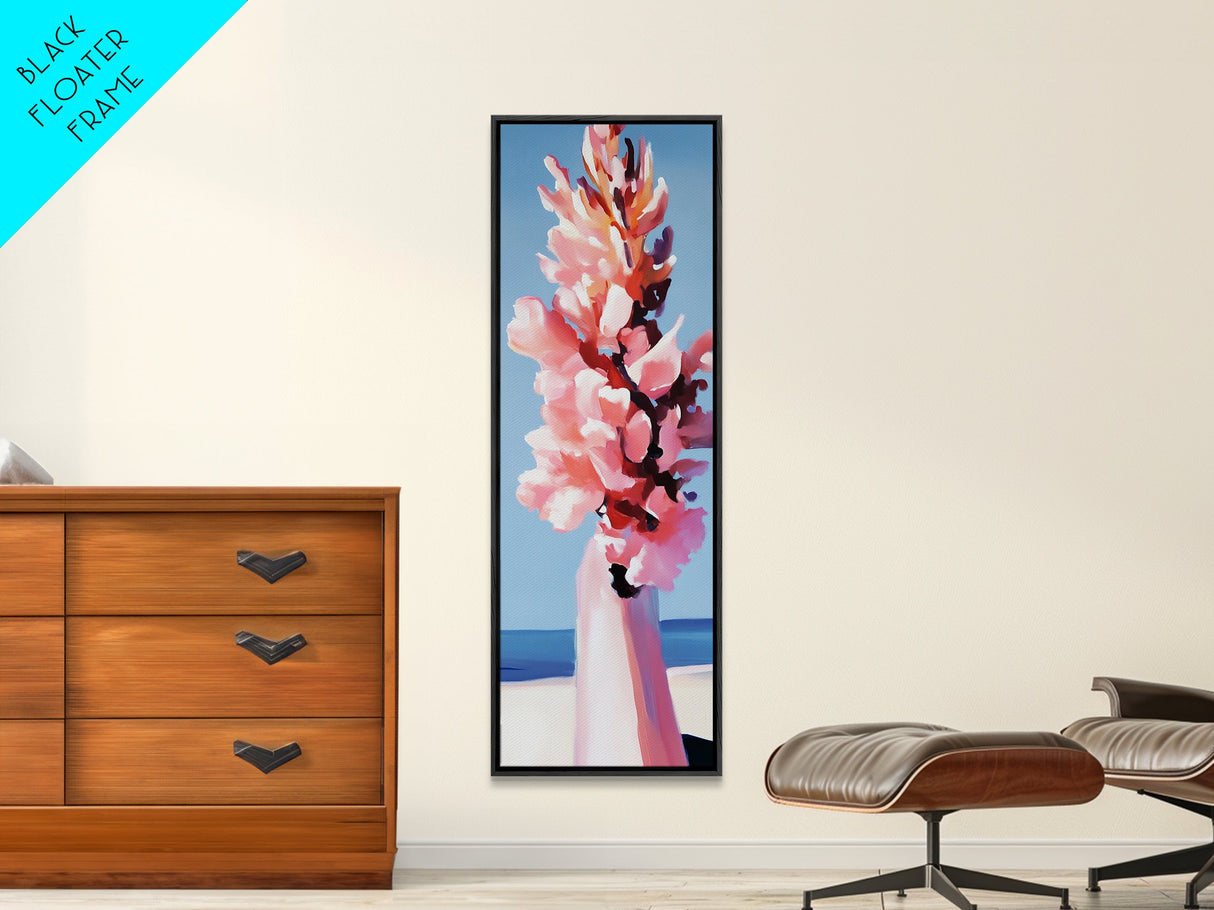 Vibrant Floral, Botanical Art, Abstract Painting, Framed Canvas Print, Bright Home Decor, Nature Inspired, Office Wall Art, Spring Art
