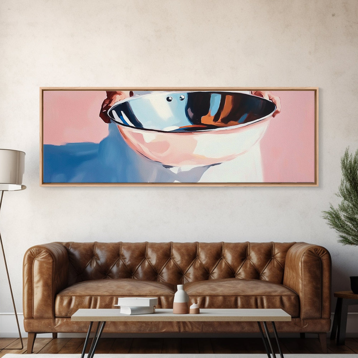 Kitchen Bowl, Modern Food Art, Culinary Aesthetic, Pastel Minimalist Decor, Chef’s Dream Kitchen, Unique Gift Idea, Framed Canvas Print