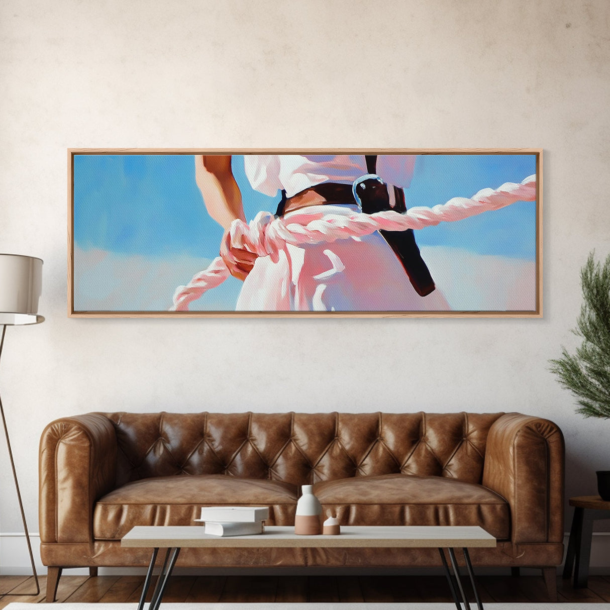 Sailor Strength, Nautical Painting, Coastal Art, Ocean Print, Maritime Wall Decor, Nautical Art, Living Room Print, Framed Canvas Print