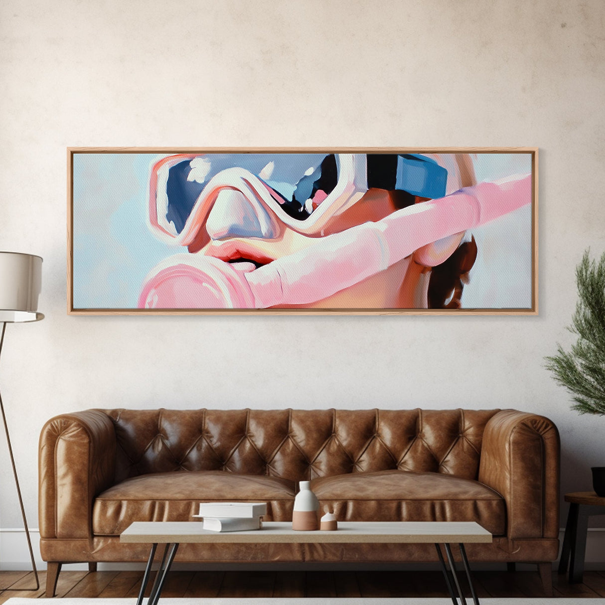 Scuba Diver, Snorkeling Art, Ocean Adventure, Canvas Print, Coastal Wall Art, Modern Beach Decor, Nautical Theme, Living Room Art