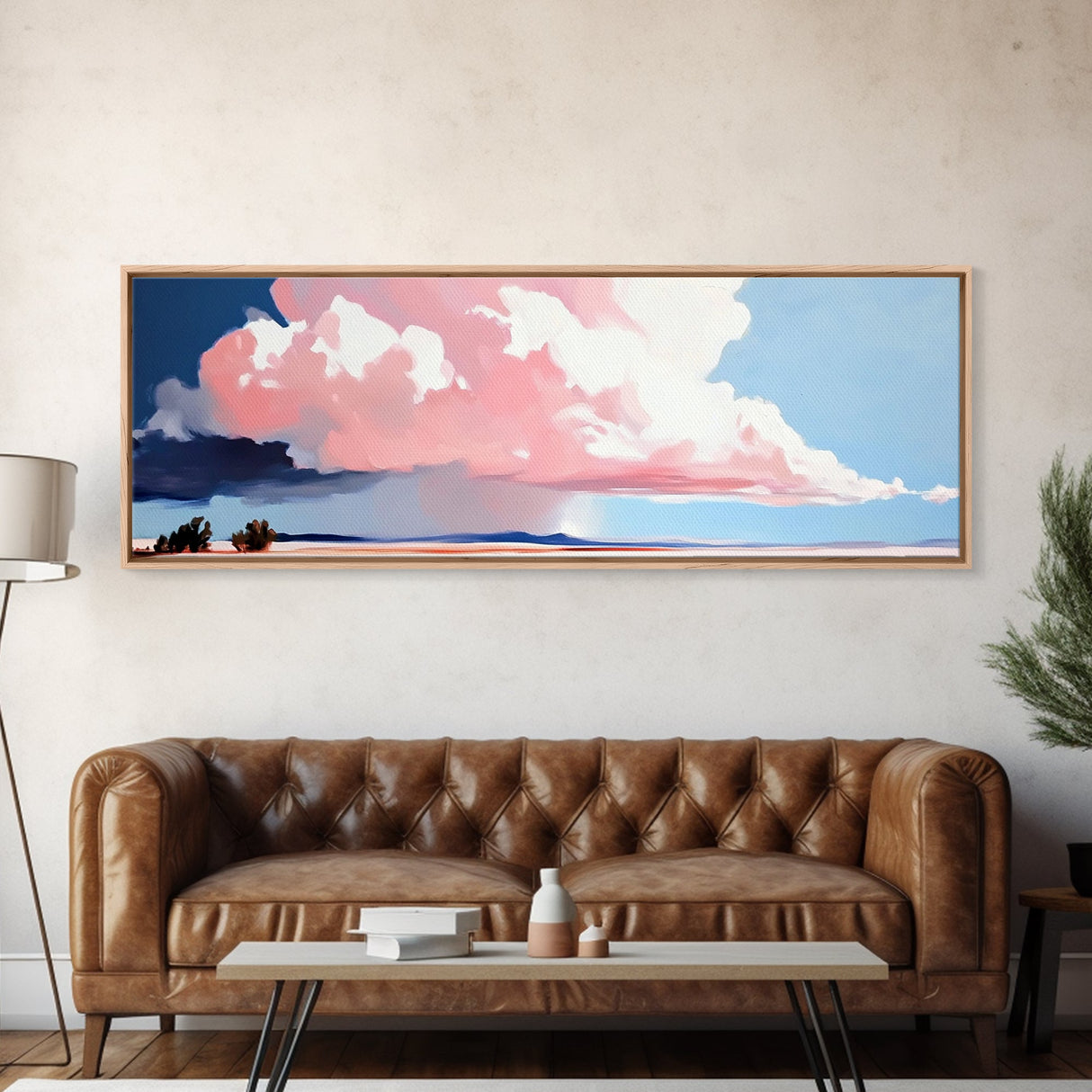 Stormy Sky Landscape, Dramatic Cloud Art, Modern Scenic Print, Nature Wall Art, Large Canvas Print, Minimalist Home Decor, Office Art