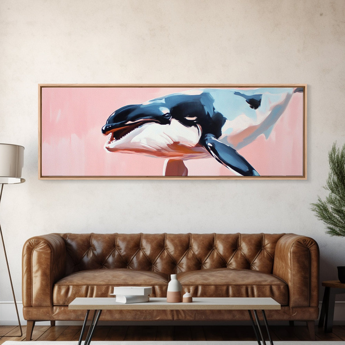 Orca Whale, Marine Life Art, Ocean Wall Decor, Animal Lover Gift, Coastal Home, Nautical Theme, Minimalist Design, Canvas Print