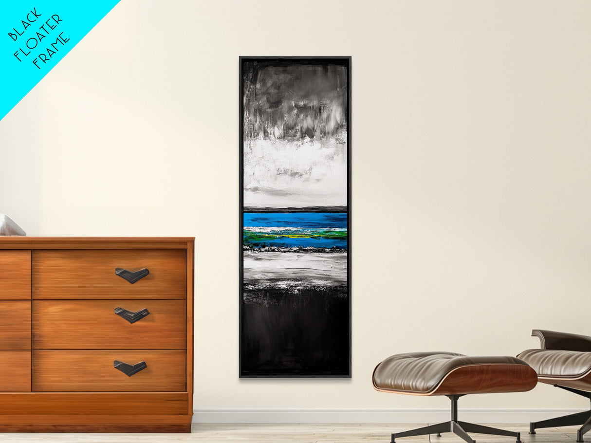 Wave Painting, Black and White Ocean Art, Coastal Wall Decor, Nautical Artwork, Modern Seascape, Beach House Living Room Art, Canvas Print