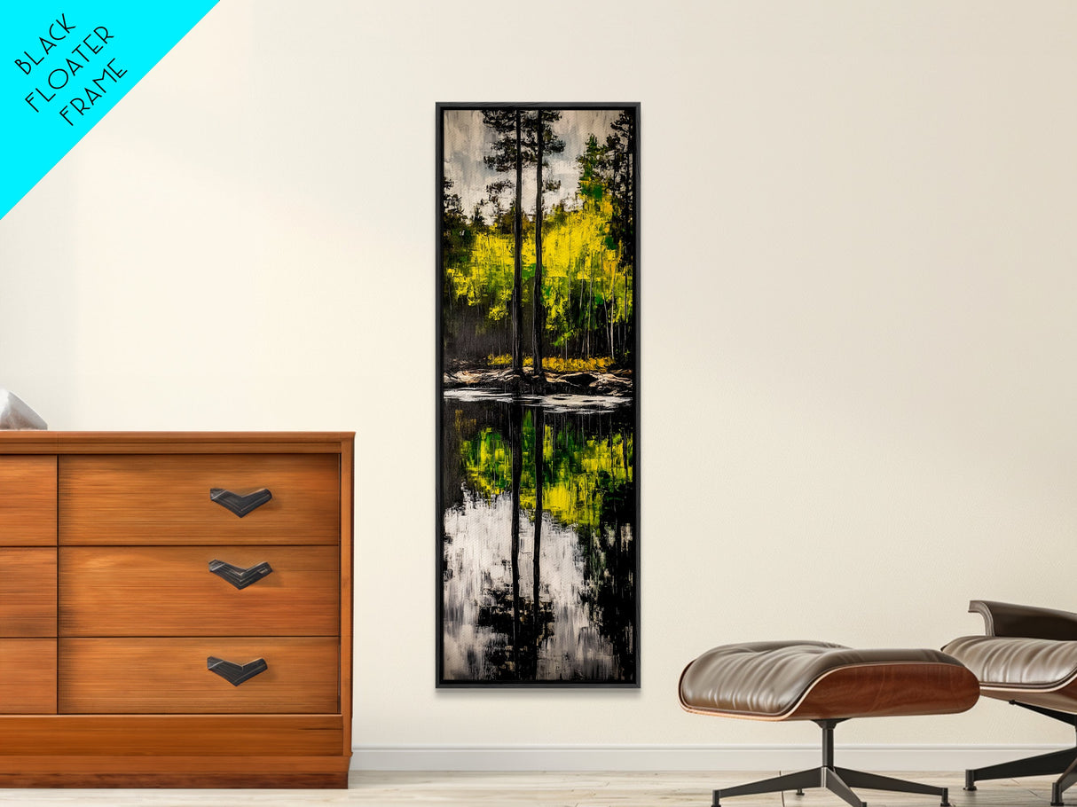 Reflection, Forest, Landscape, Canvas Print, Nature Wall Art, Tranquil Scene, Greenery Art, Serene Home Decor, Zen Office Artwork