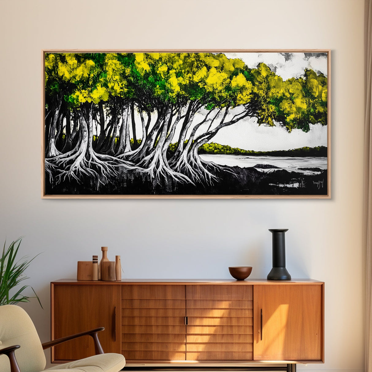Tree Roots, Forest, Natural, Canvas Print, Modern Nature Art, Woodland Decor, Earthy Home Aesthetic, Botanical Painting, Rustic Wall Art