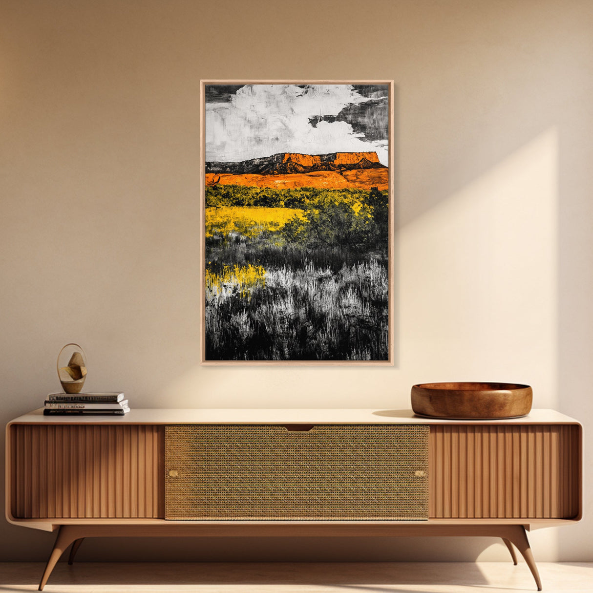 Desert, Canyon Landscape, Western Wall Art, Canvas Print, Rustic Home, Earthy Tones, Living Room Decor, Southwest Aesthetic