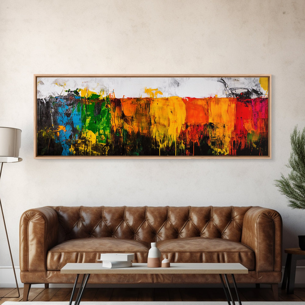 Vibrant Abstract, Colorful Texture, Bold Art, Framed Canvas Print, Boho Wall Art, Modern Home Decor, Statement Painting, Office Art