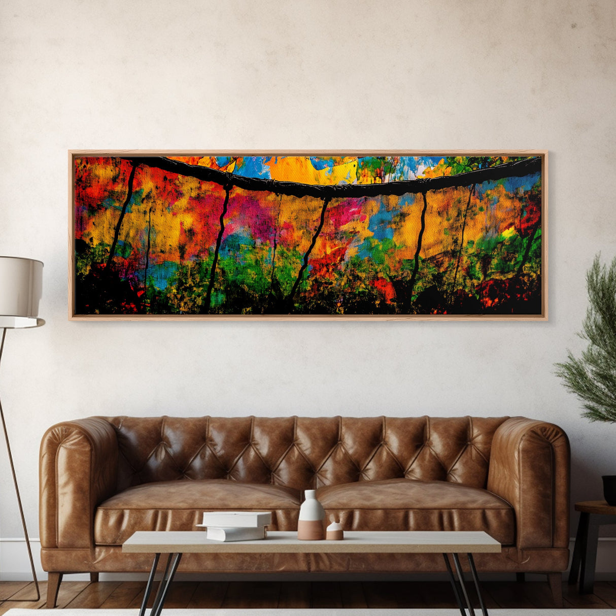 Colorful Reflections, Bold Abstract, Rainbow Wall Art, Canvas Print, Vibrant Art, Living Room Statement Piece, Artistic Home Decor