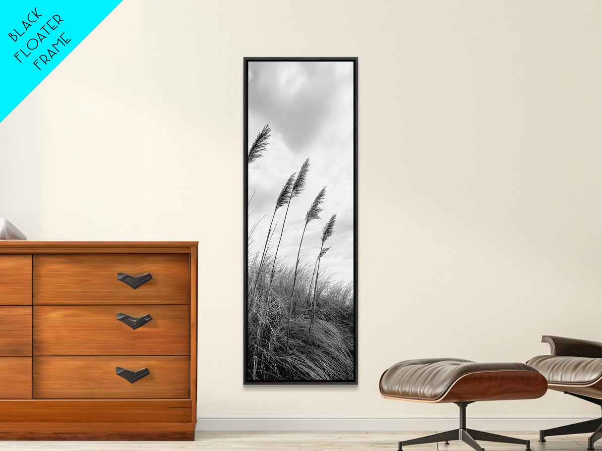 Windy Grasses, Coastal Scene, Tall Grass Field, Autumn Decor, Canvas Print, Farmhouse Style, Dining Room Wall Art, Nature Mood