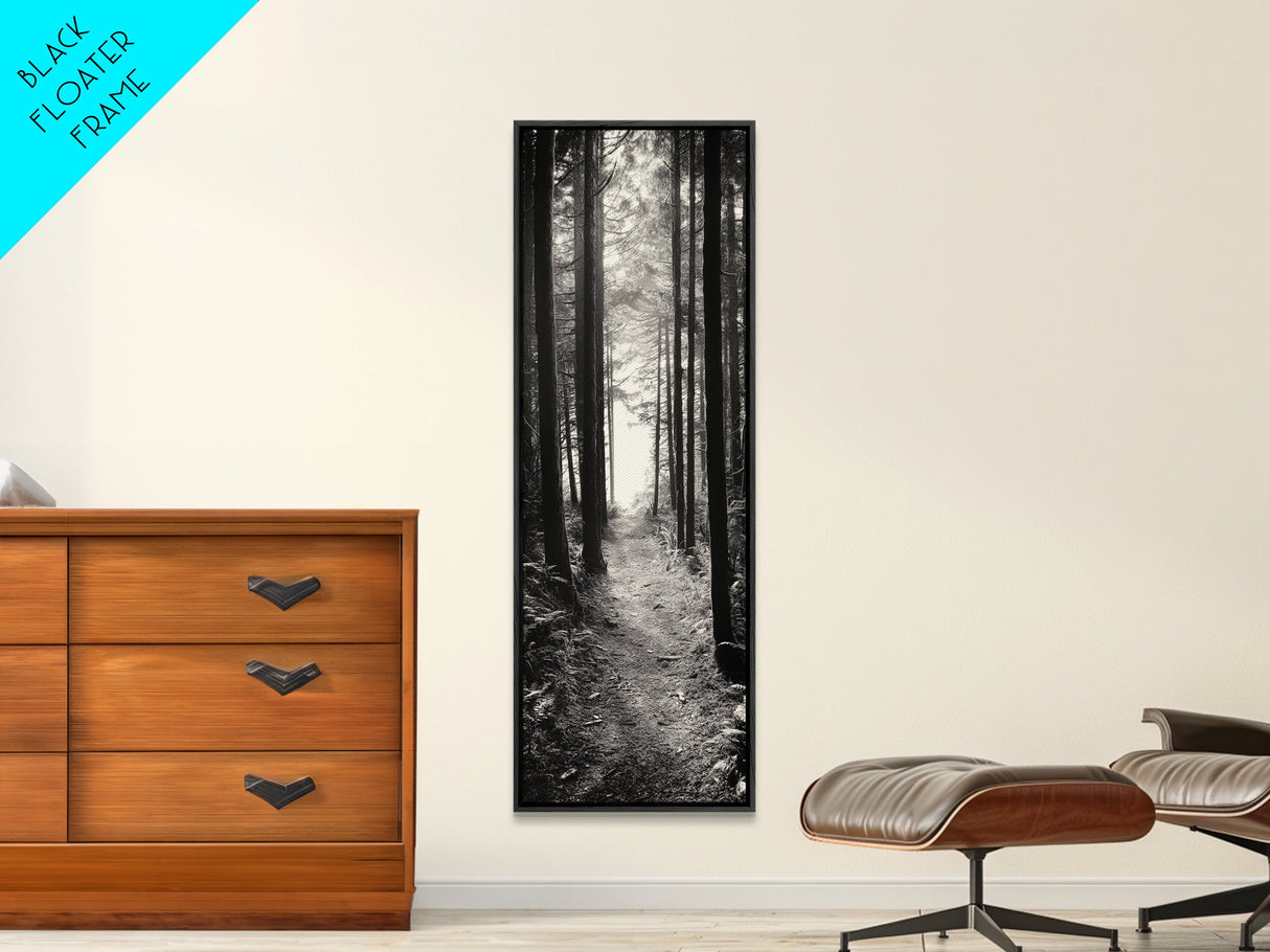 Forest Trail, Woodland Path, Light Through Trees, Nature Escape, Canvas Print, Cabin Wall Art, Cozy Autumn Home Decor, Bedroom Artwork