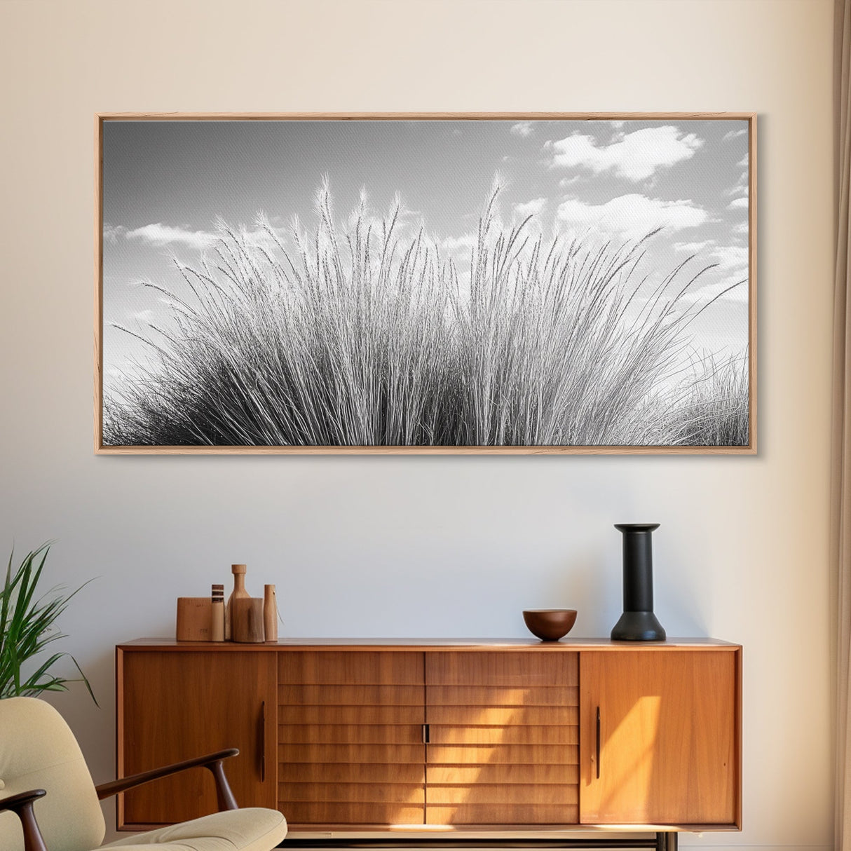 Windswept Grasses, Nature Wall Decor, Prairie Minimalist, Field Botanical Print, Canvas Print, Kitchen Wall Art, Soft Fall Farmhouse Style