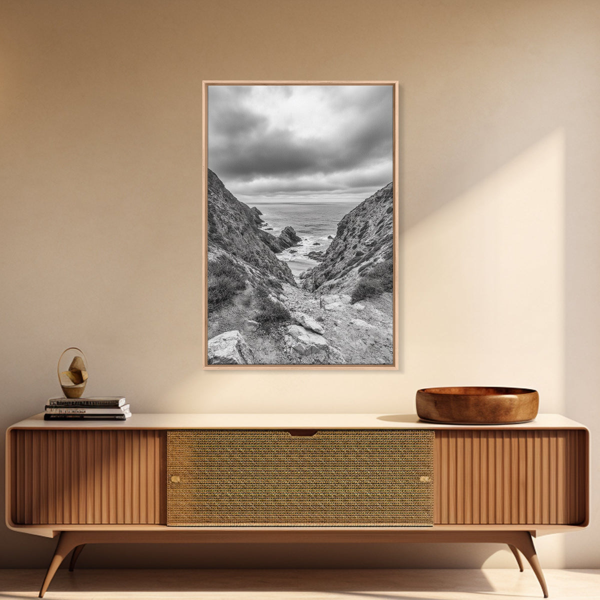 Ocean Cliffs, Rugged Coast, Seascape Photography, Travel Inspiration, Canvas Print, Hallway Wall Art, Coastal Modern Decor, Ocean View