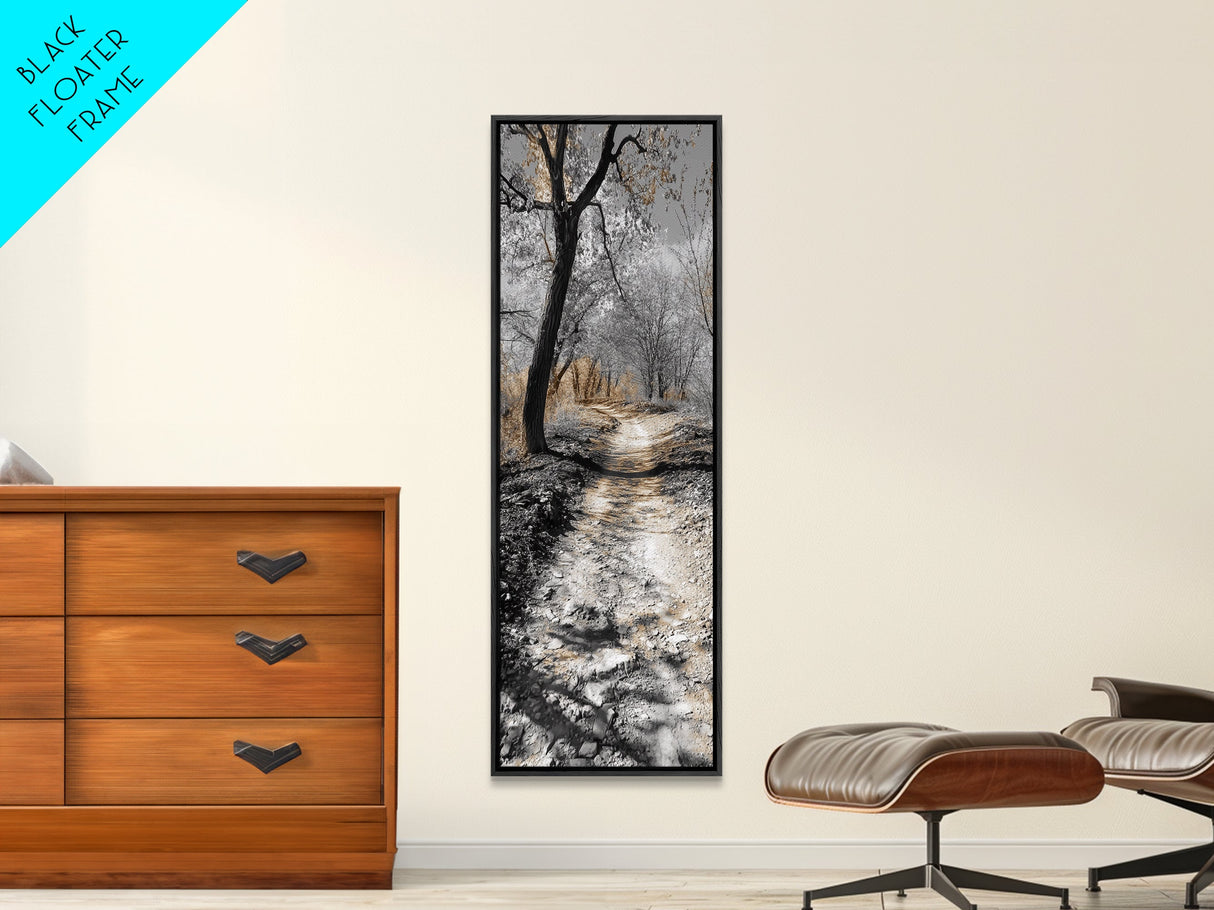 Forest Trail, Autumn Path, Nature Escape, Earthy Journey, Canvas Print, Rustic Fall Wall Art, Entryway or Hallway Decor, Woodland Landscape