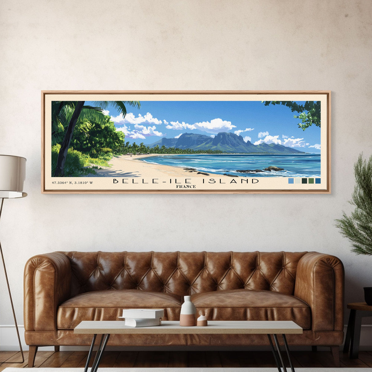 Belle-Ile Island, France Panoramic Print, Vacation Gift, France Wall Art, Vacation Wall Art, Vacatation Memories, Beach Decor, Beach Or Lakehouse Art