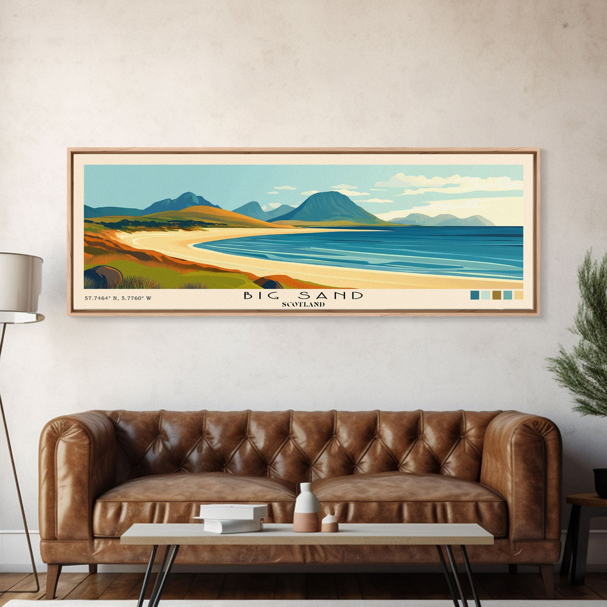 Big Sand, Scotland Panoramic Print, Vacation Gift, Scotland Wall Art, Vacation Wall Art, Vacatation Memories, Beach Decor, Beach Or Lakehouse Art