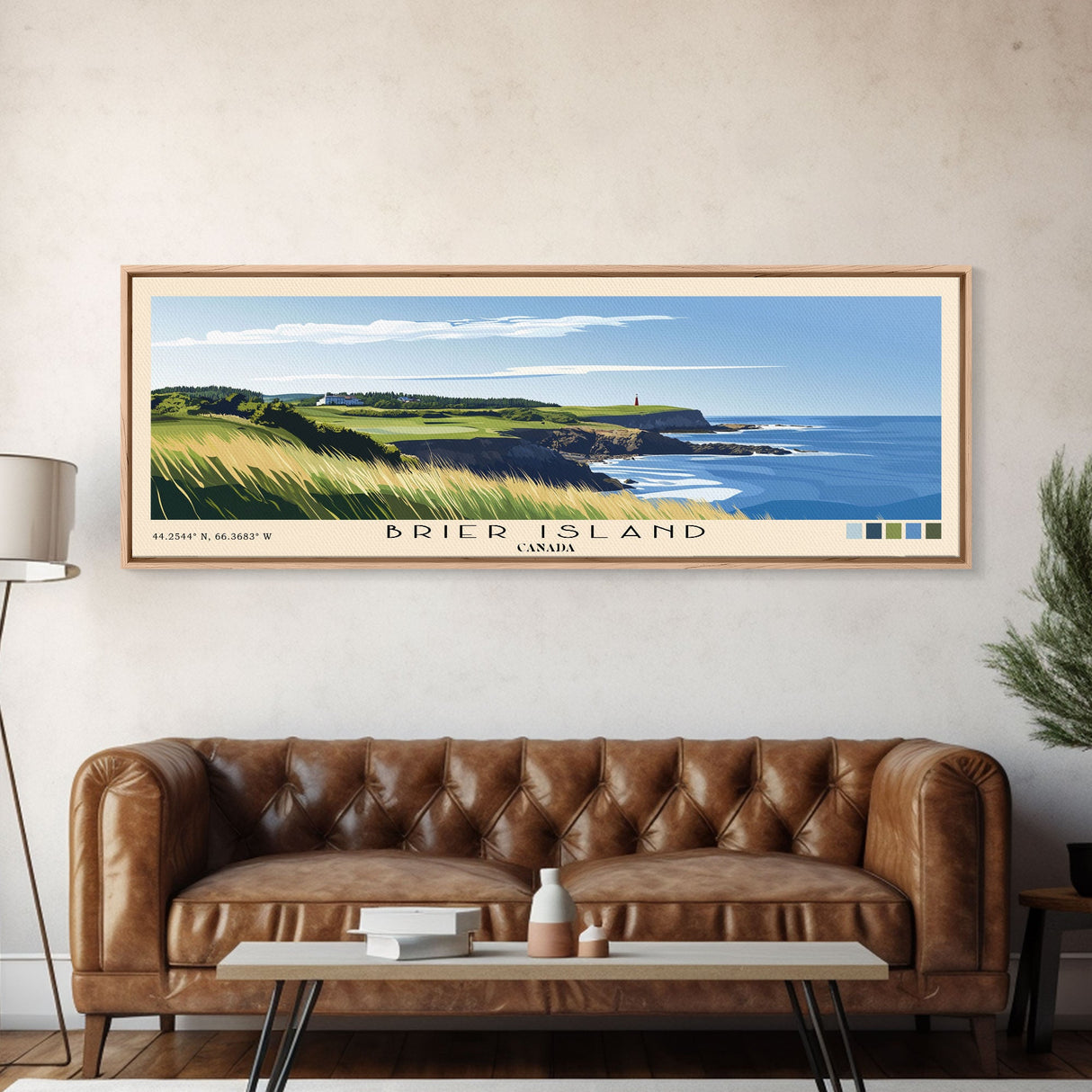 Brier Island, Canada Panoramic Beach Print, Vacation Gift, Canada Wall Art, Beach Painting, Beach Decor, Beach Painting