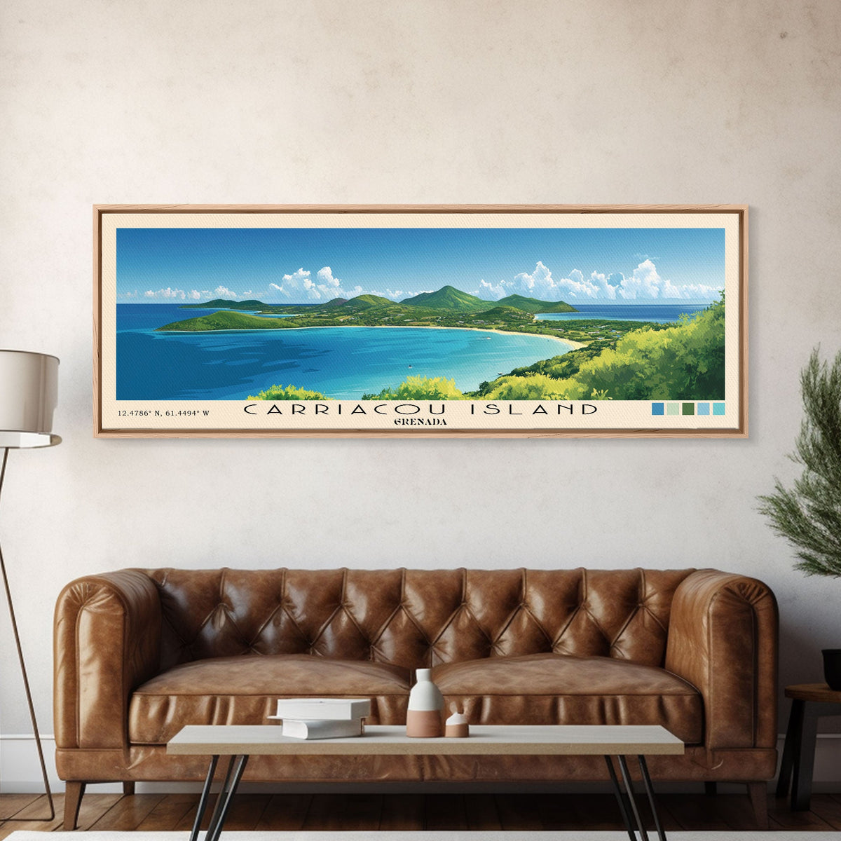 Carriacou Island, Grenada Panoramic Print, Vacation Gift, Grenada Wall Art, Vacation Wall Art, Vacatation Memories, Beach Decor, Beach Or Lakehouse Art