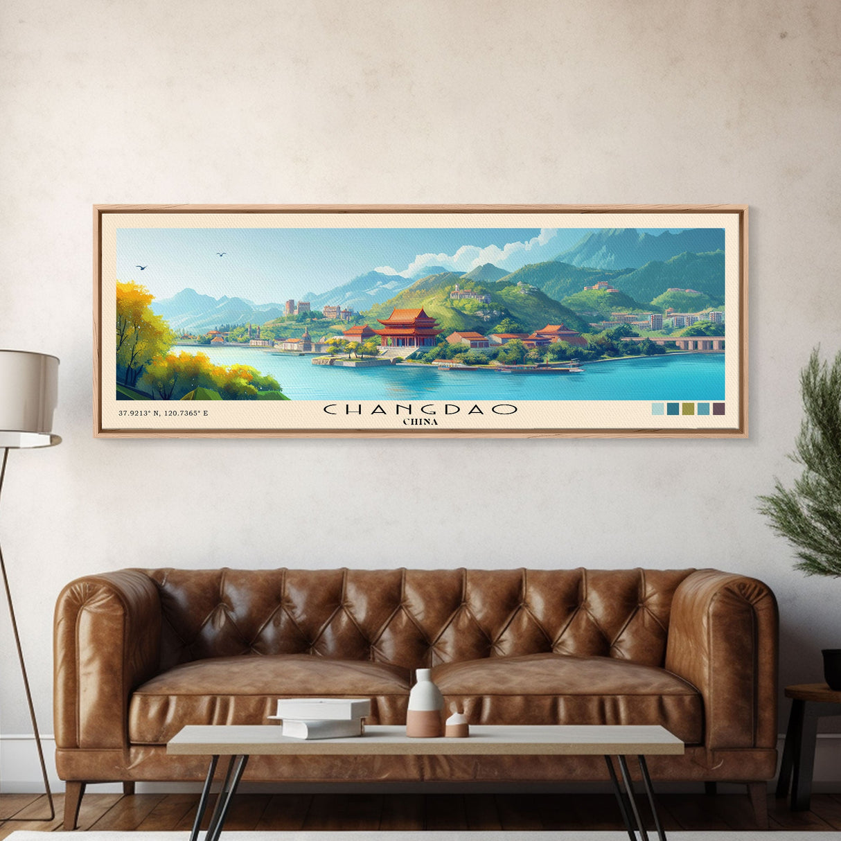 Changdao, China Panoramic Print, Vacation Gift, China Wall Art, Vacation Wall Art, Vacatation Memories, Beach Decor, Beach Or Lakehouse Art