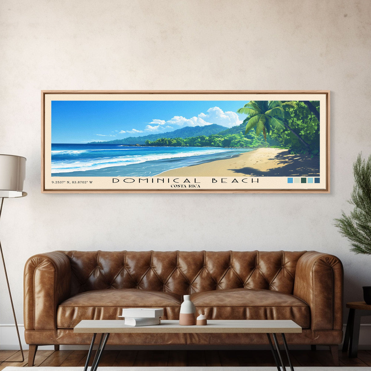 Dominical Beach, Costa Rica Panoramic Print, Vacation Gift, Costa Rica Wall Art, Vacation Wall Art, Vacatation Memories, Beach Decor, Beach Or Lakehouse Art