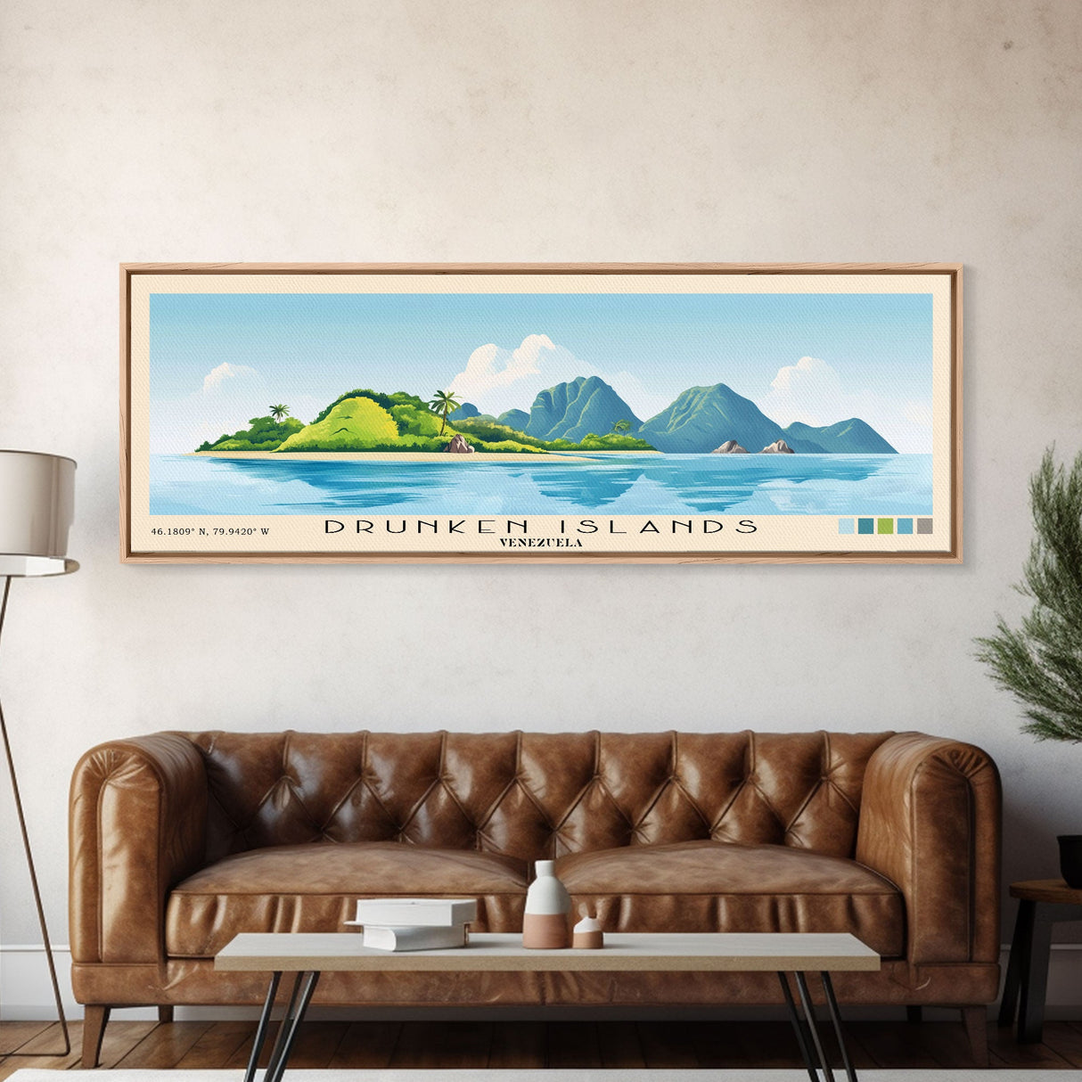 Drunken Islands, Venezuela Panoramic Print, Vacation Gift, Venezuela Wall Art, Vacation Wall Art, Vacatation Memories, Beach Decor, Beach Or Lakehouse Art