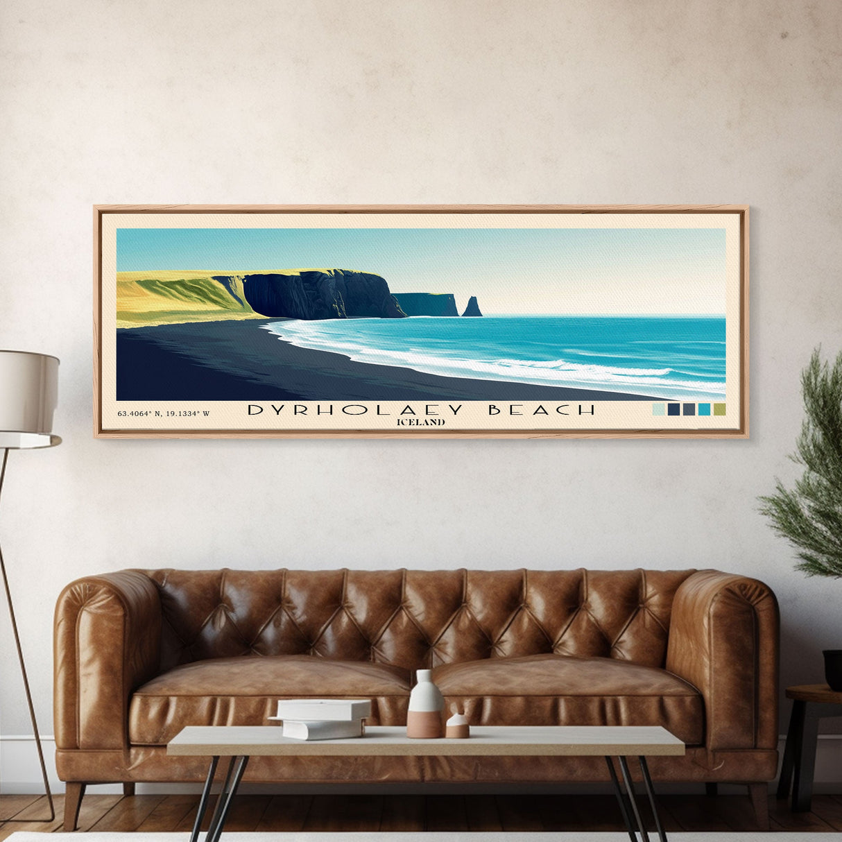Dyrholaey Beach, Iceland Panoramic Print, Vacation Gift, Iceland Wall Art, Vacation Wall Art, Vacatation Memories, Beach Decor, Beach Or Lakehouse Art
