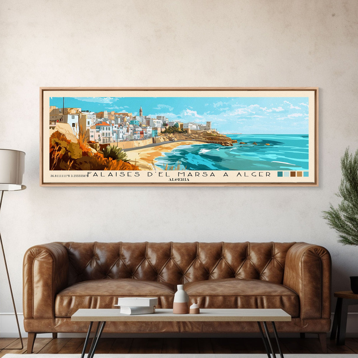 Falaises d’El Marsa a Alger, Algeria Panoramic Print, Vacation Gift, Algeria Wall Art, Vacation Wall Art, Vacatation Memories, Beach Decor, Beach Or Lakehouse Art