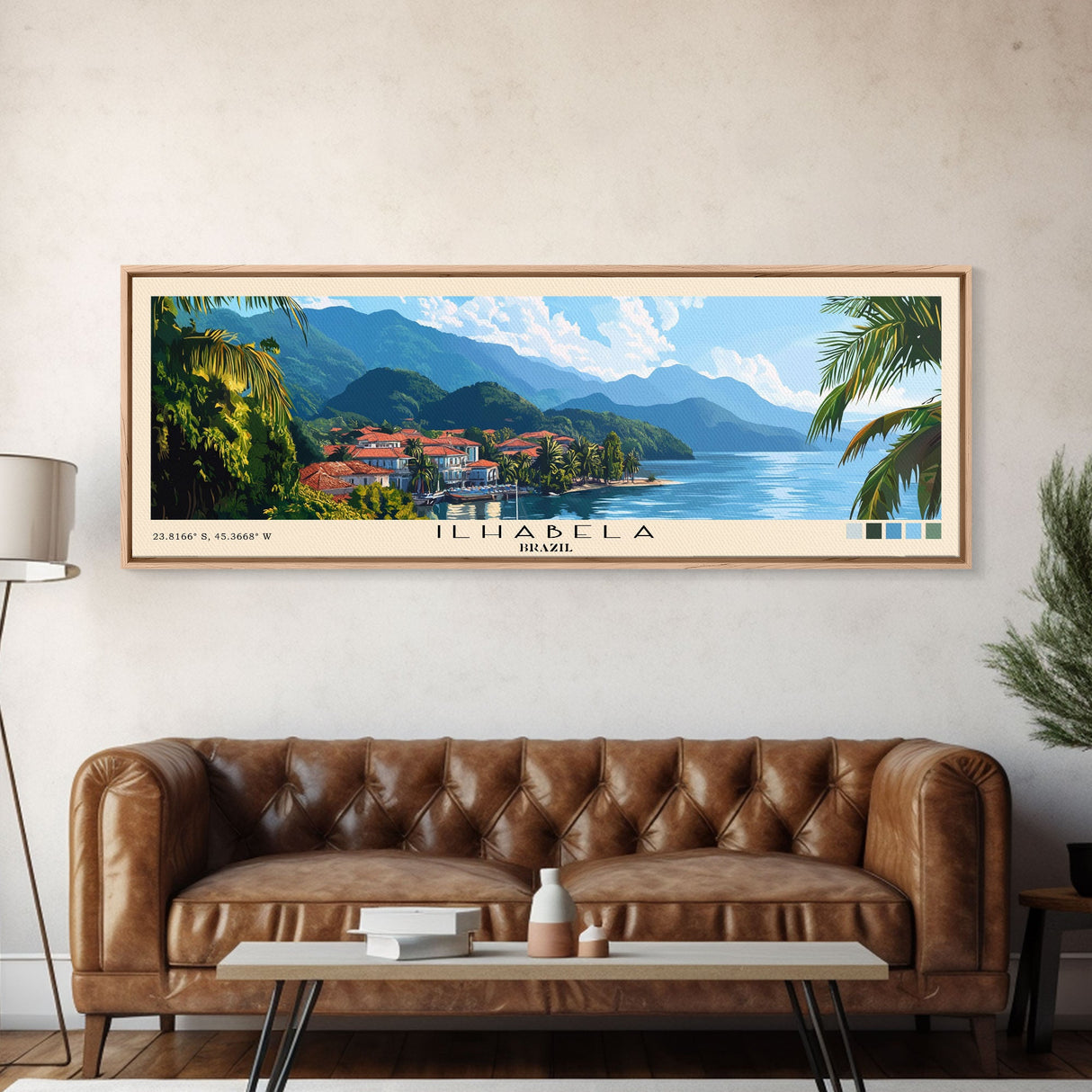 Ilhabela, Brazil Panoramic Print, Vacation Gift, Brazil Wall Art, Vacation Wall Art, Vacatation Memories, Beach Decor, Beach Or Lakehouse Art