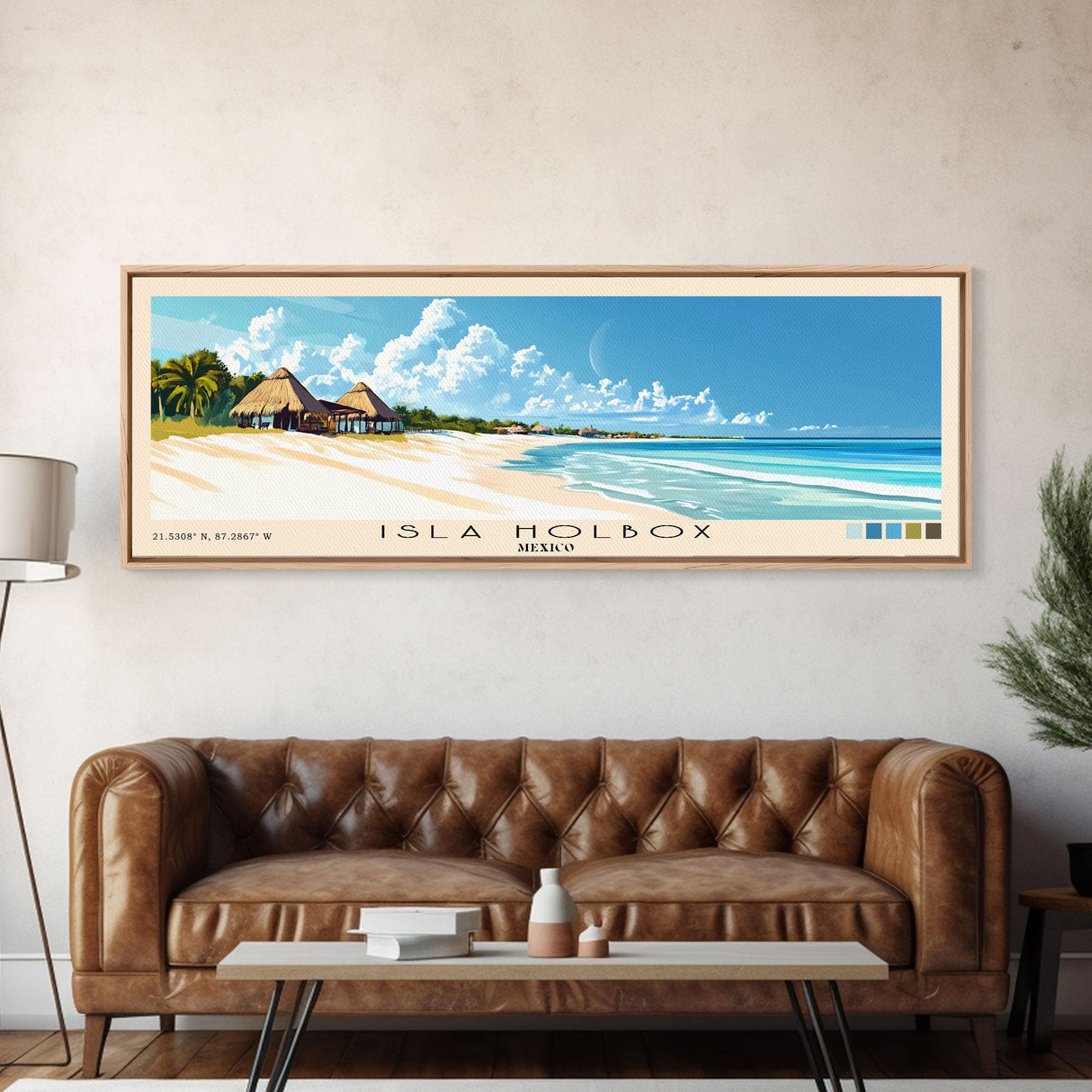 Isla Holbox, Mexico Panoramic Print, Vacation Gift, Mexico Wall Art, Vacation Wall Art, Vacatation Memories, Beach Decor, Beach Or Lakehouse Art