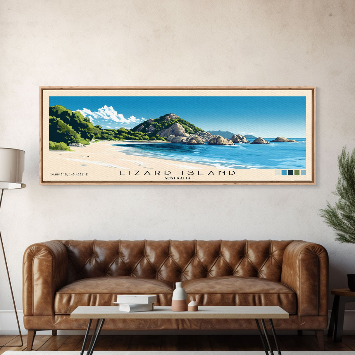 Lizard Island, Australia Panoramic Print, Vacation Gift, Australia Wall Art, Vacation Wall Art, Vacatation Memories, Beach Decor, Beach Or Lakehouse Art
