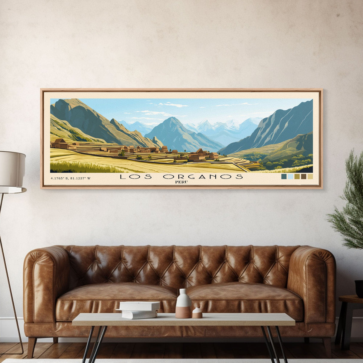 Los Organos, Peru Panoramic Print, Vacation Gift, Peru Wall Art, Beach Painting, Beach Decor, Beach Or Lakehouse Art