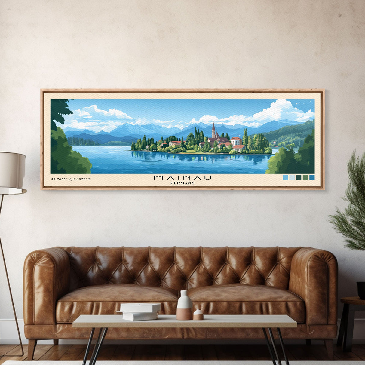 Mainau, Germany Panoramic Print, Vacation Gift, Germany Wall Art, Vacation Wall Art, Vacatation Memories, Beach Decor, Beach Or Lakehouse Art