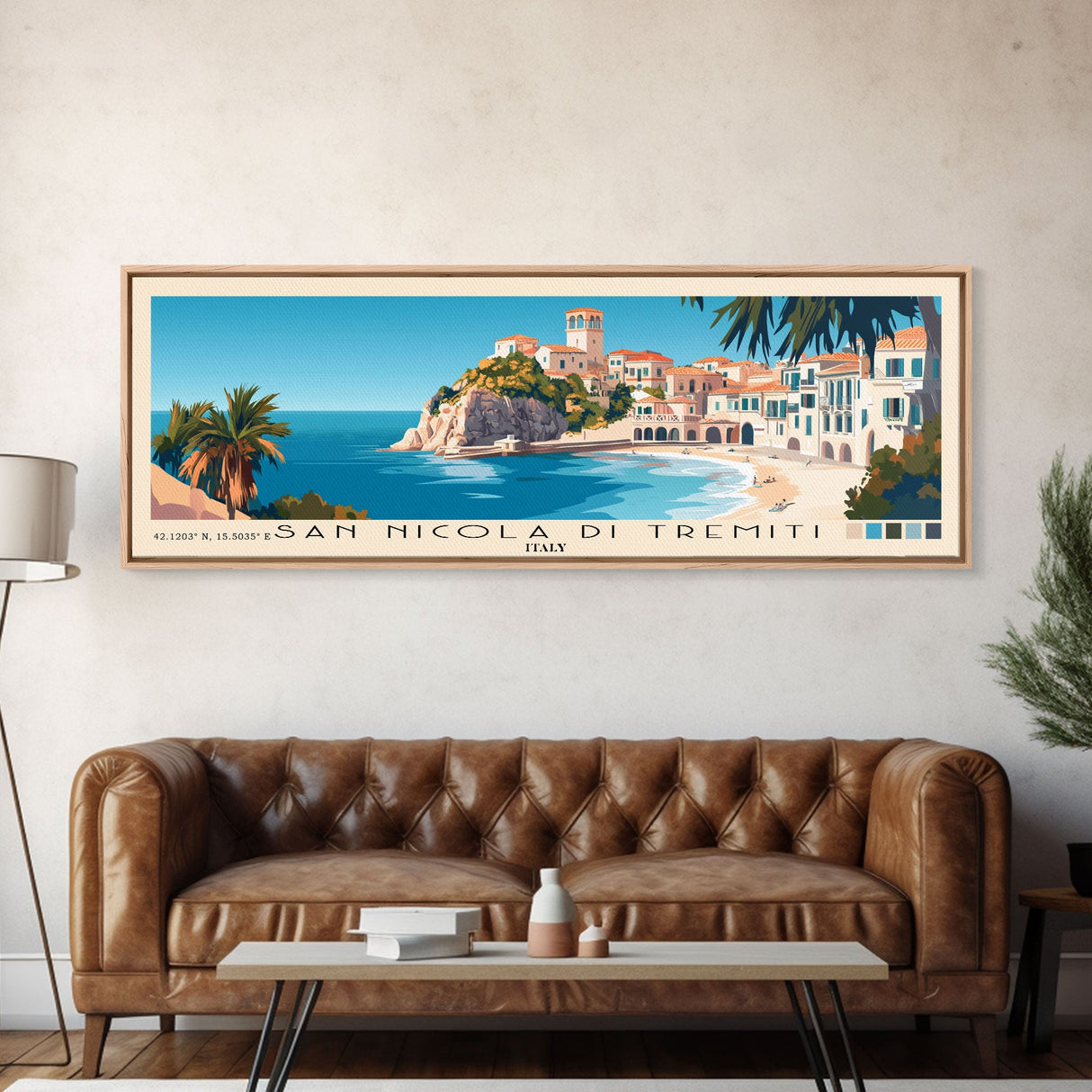 San Nicola di Tremiti, Italy Panoramic Print, Vacation Gift, Italy Wall Art, Vacation Wall Art, Vacatation Memories, Beach Decor, Beach Or Lakehouse Art