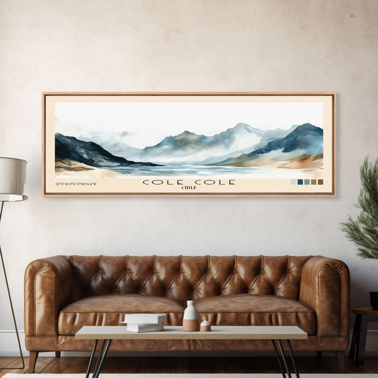 Cole Cole, Chile Watercolor Beach Print, Vacation Gift, Chile Wall Art, Beach Painting, Beach Decor, Beach Painting