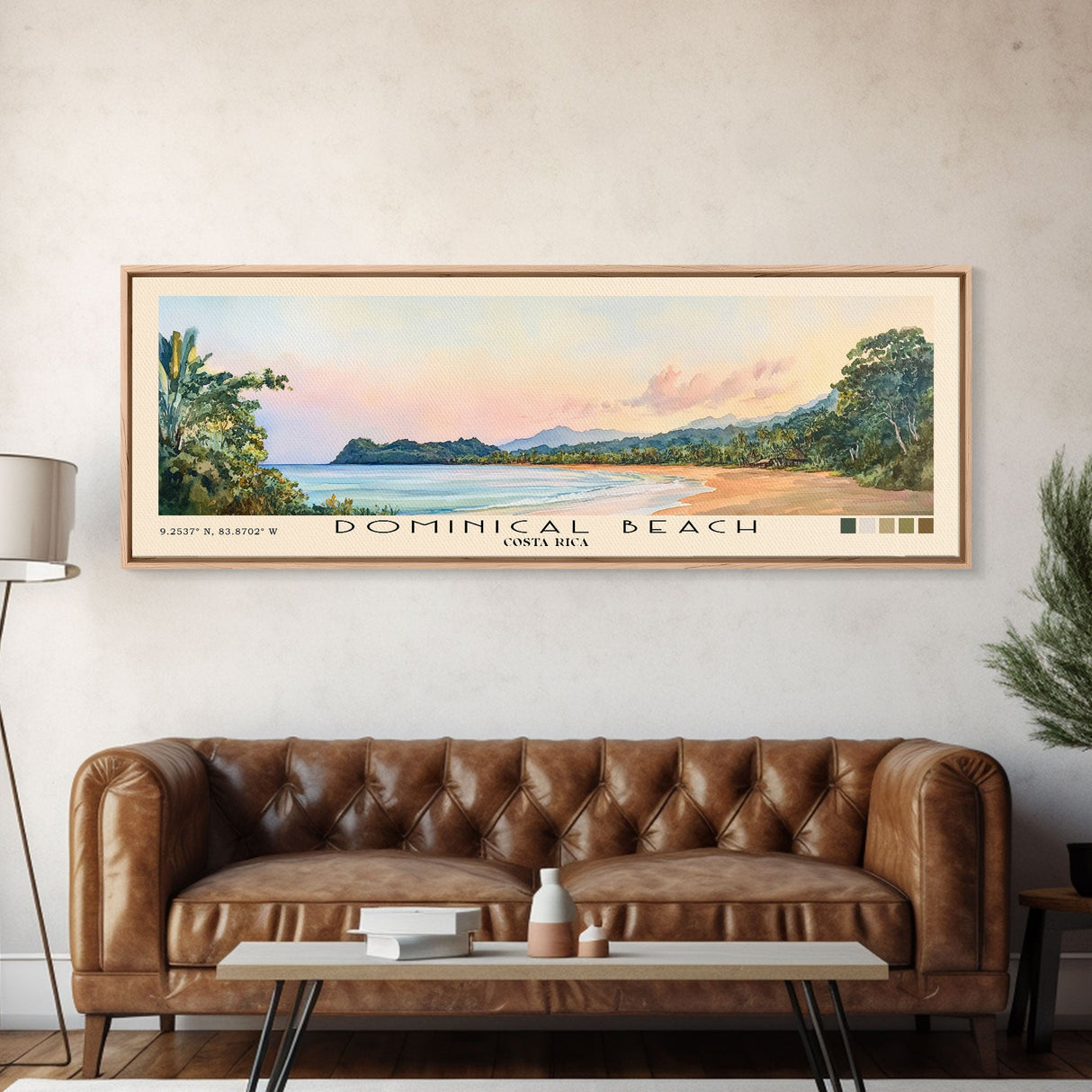 Dominical Beach, Costa Rica Watercolor Beach Print, Vacation Gift, Costa Rica Wall Art, Beach Painting, Beach Decor, Beach Painting