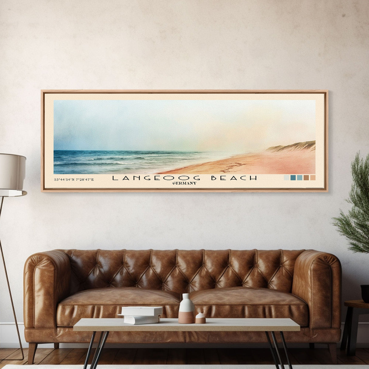 Langeoog Beach, Germany Watercolor Beach Print, Vacation Gift, Germany Wall Art, Beach Painting, Beach Decor, Beach Painting