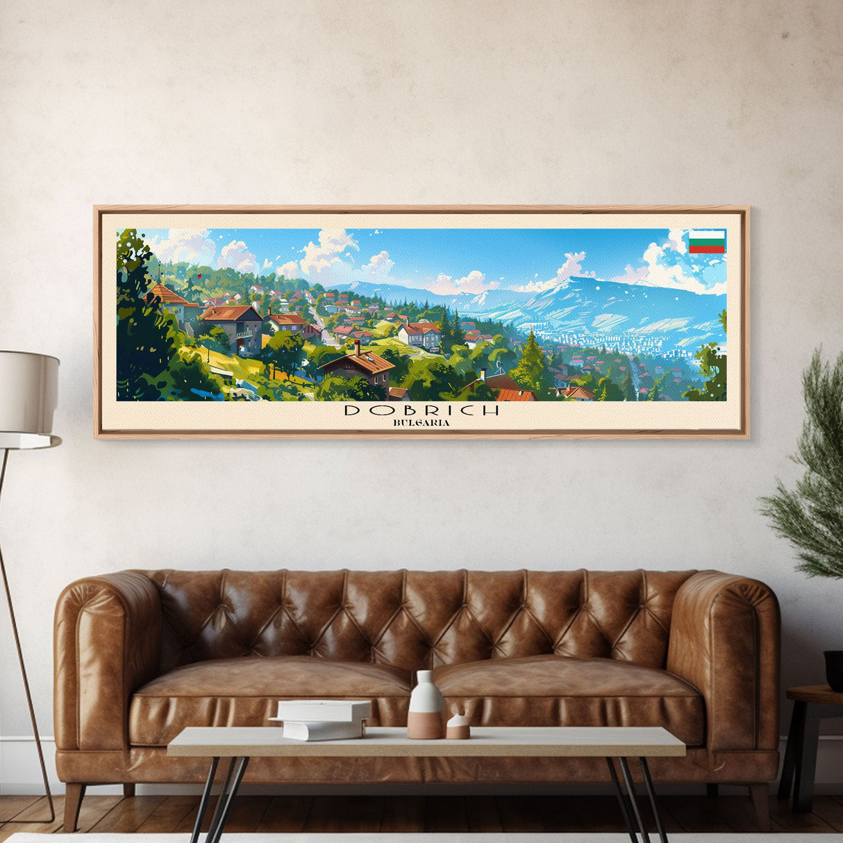 Dobrich Bulgaria Travel Art, City Art, Framed Canvas Print or Metal Wall Art, Europe Travel Poster, Panoramic Wall Art, Extra Wide Wall Art