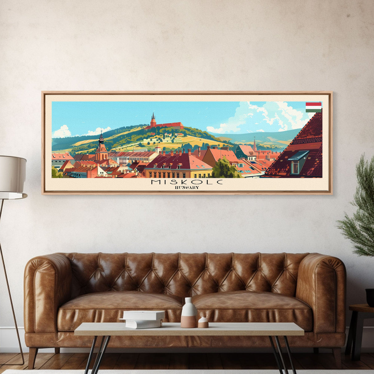 Miskolc Hungary Wall Art, Panoramic Travel Poster, Panoramic Framed Canvas Print, City Wall Art, Wall Hanging Home Decor, Travel Art