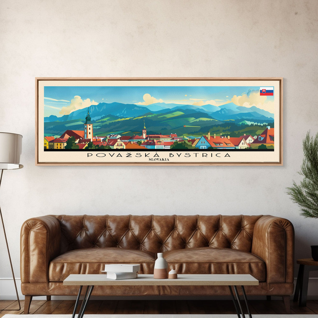 Povazska Bystrica Slovakia Travel Print Wall Art, Panoramic City Art, Travel Art, Wall Decor, Vacation Gift, Framed Canvas Print Or Metal Art