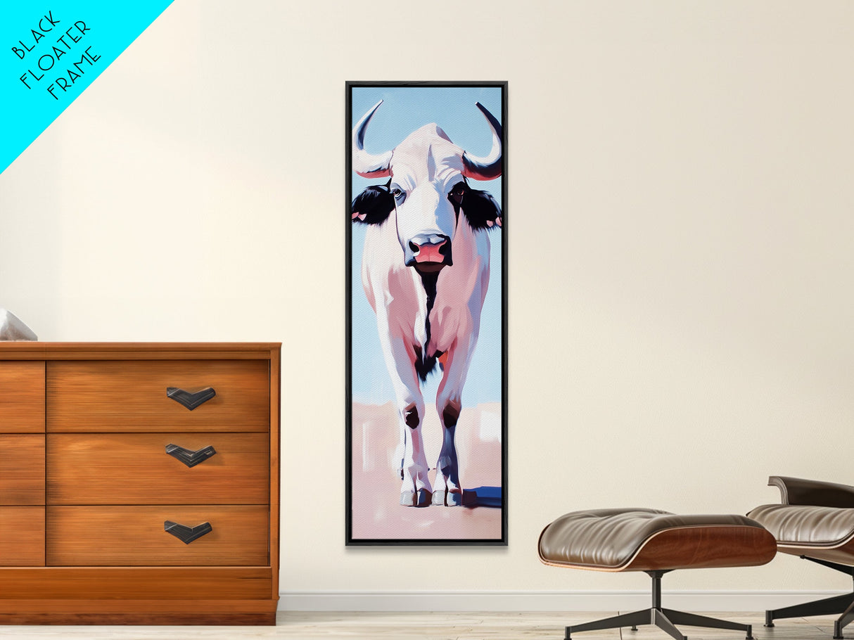 Bison Canvas Print Modern Rustic Wall Art Boho Art Southwest Wall Art Above Bed Art Vertical Wall Art