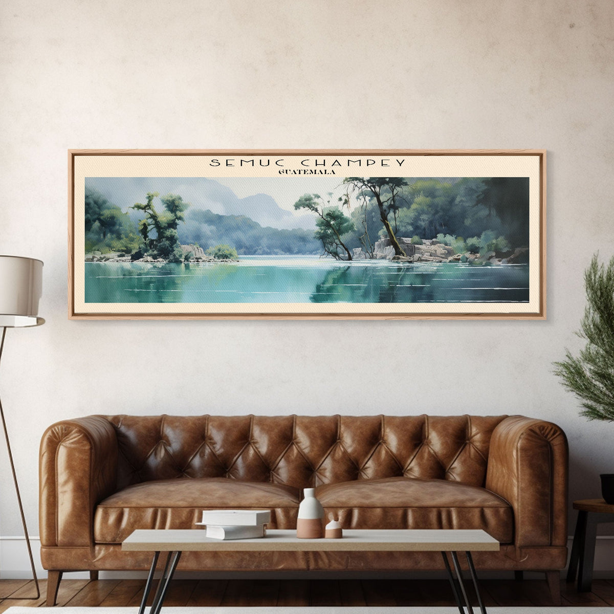 Semuc Champey Travel Poster Print, Framed Canvas Wall Art, Metal Wall Art, COUNTRY art, Gift For Him, Travel Wall Art, Travel Lover Gift