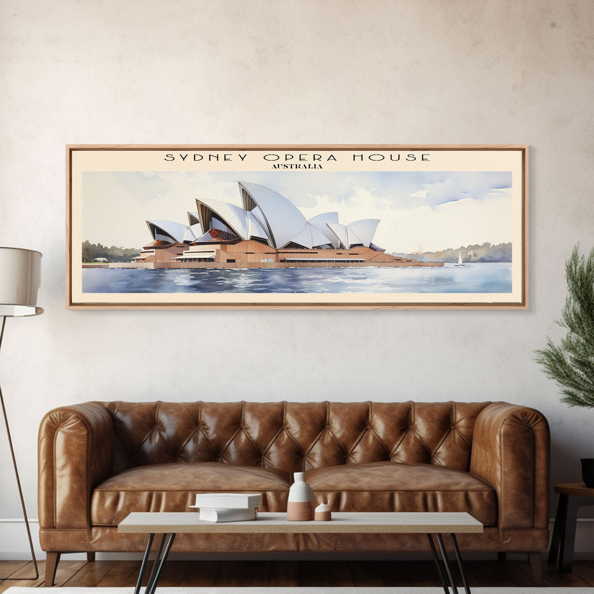 Sydney Opera House Framed Canvas Print Travel Poster | Wall Art | Home Decor | Gift For Travel Lover | Wall Hanging | Original Art