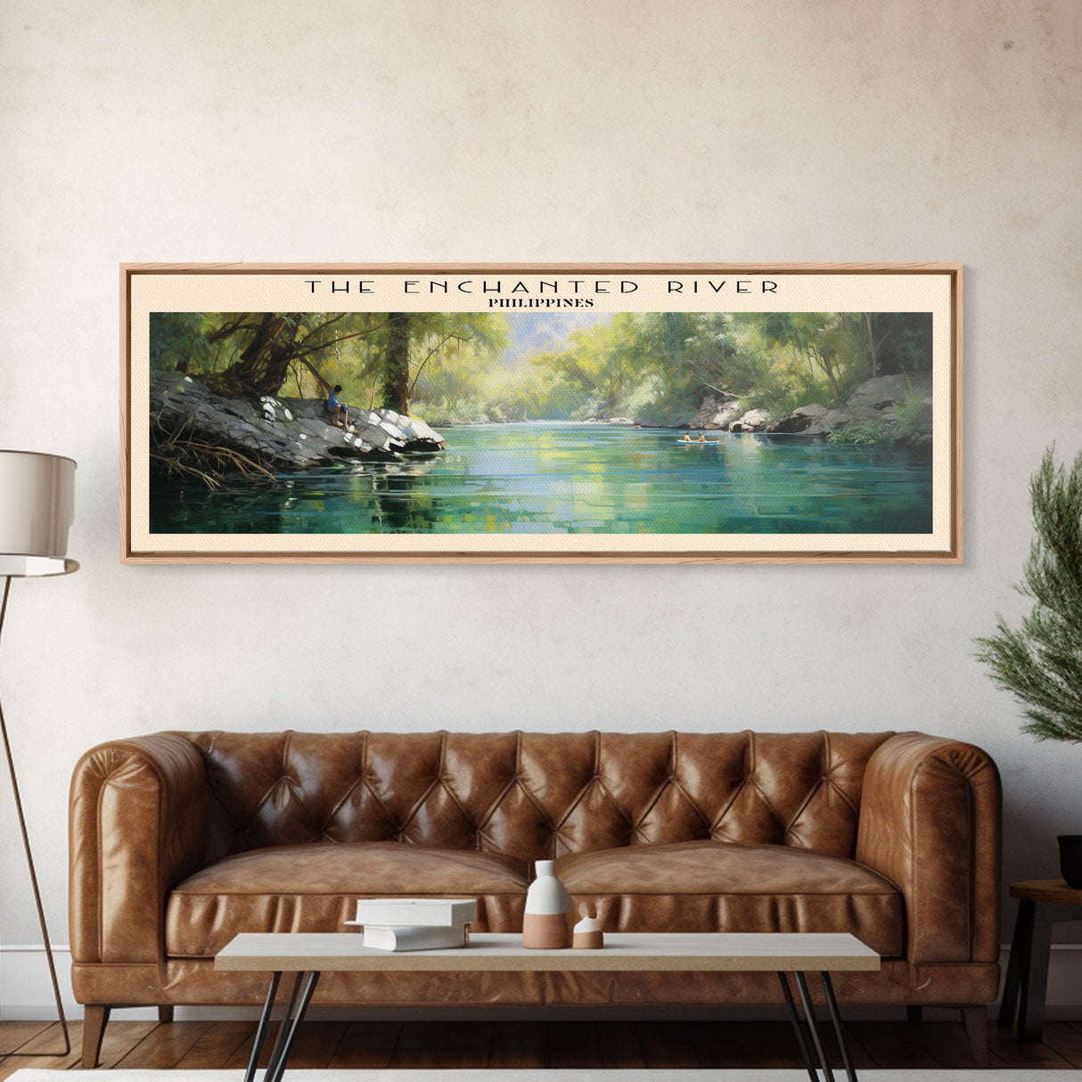 The Enchanted River Travel Print Wall Art, Travel Poster Print, Retro Style COUNTRY Home Decor, Wall Hanging, Travel Gift Idea, Unique Metal Art