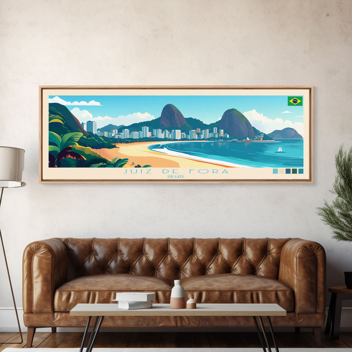 Juliaca, Peru Panoramic Travel Poster Canvas Print, Juliaca, Peru Painting, Peru Art, Juliaca Travel Art, Guest Room Painting