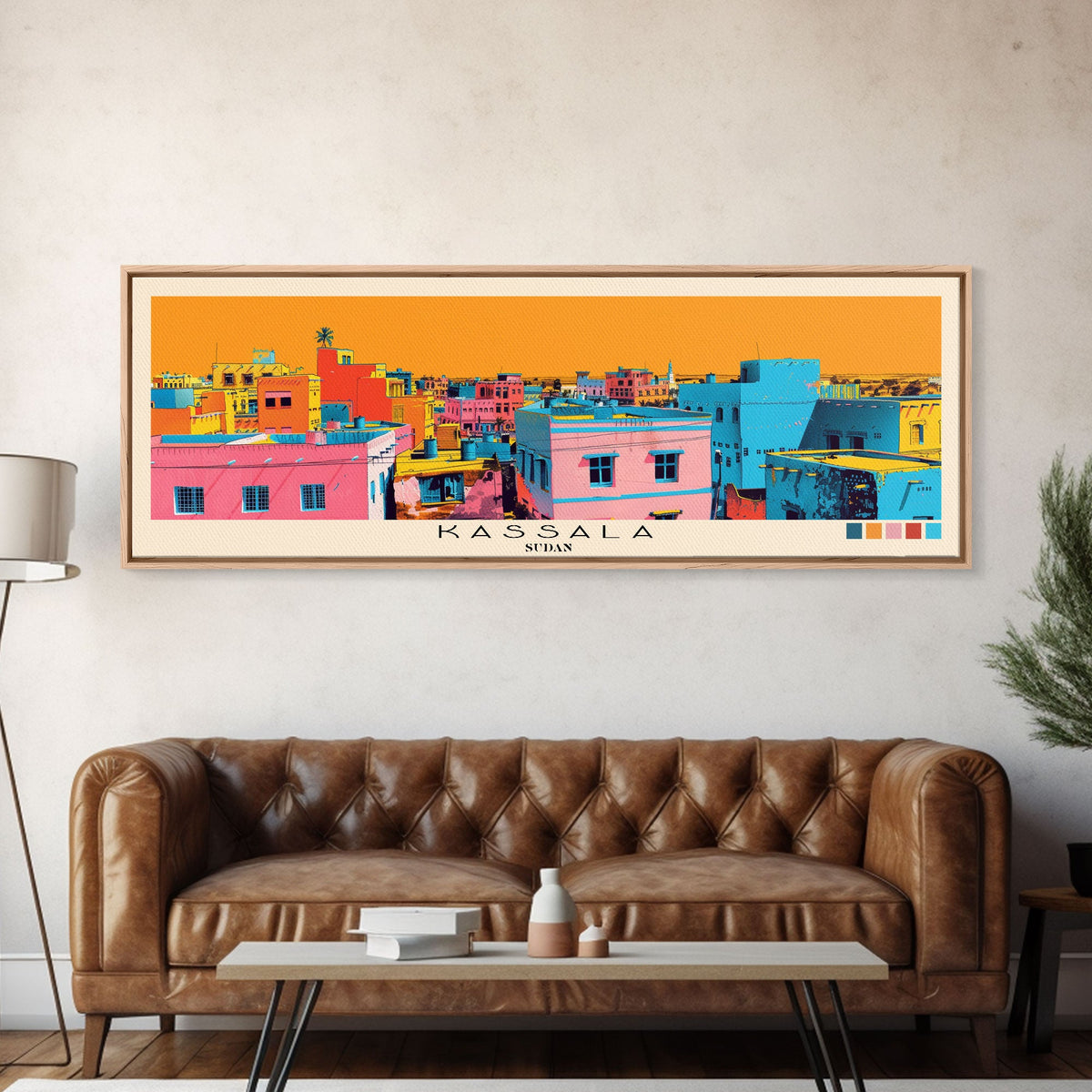 Kassala, Sudan Panoramic Canvas Print, Kassala, Sudan Painting, Sudan Art, Kassala Travel Poster, Travel Art, Guest Room Painting