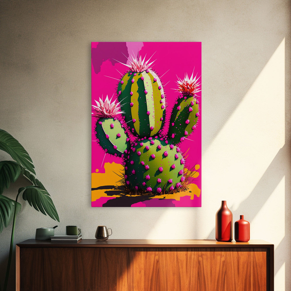 Cactus Print - Cactus Wall Art - Cactus Decor - Modern Desert Print - Southwestern Decor - Cactus Decor - Bright Wall Art - Pop Art Style
